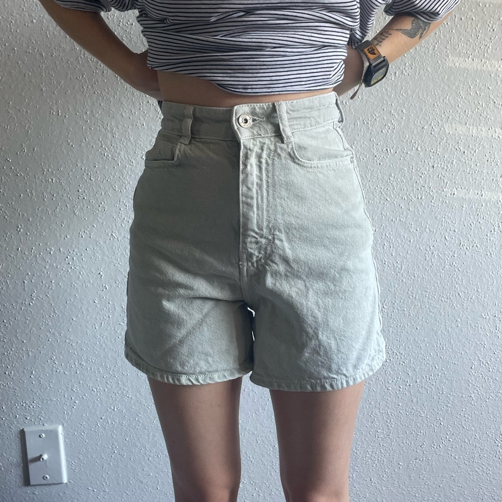 zara mom jean shorts